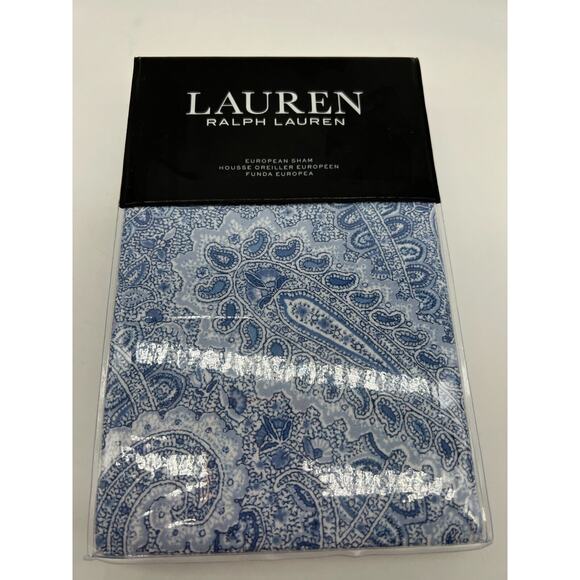 Lauren Ralph Lauren Flannel One European Sham 26”X26” 100% Cotton $125 - Picture 8 of 10